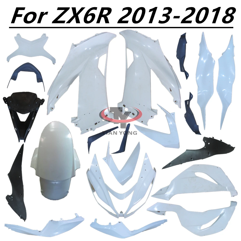 Karosserie-Einspritzzubehör, Kunststoffteile, Motorrad, für Kawasaki ZX6R 2013 2014 2015 2016 2017 2018 636, unlackierte Verkleidung