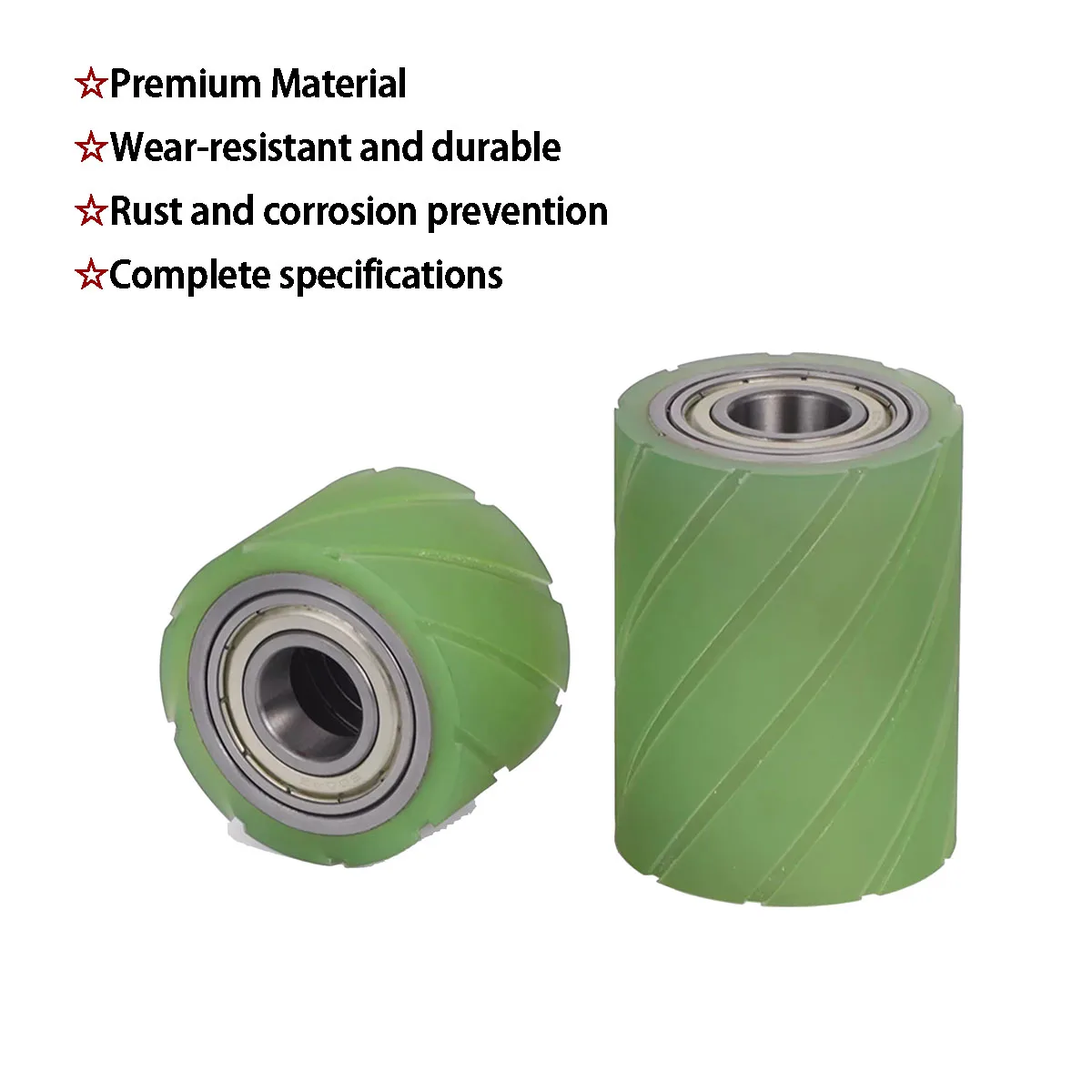Diamond Anti-Slip Polyurethane Reticulated Coated Rollers - Spiral Groove PU Unpowered Driven Wheels