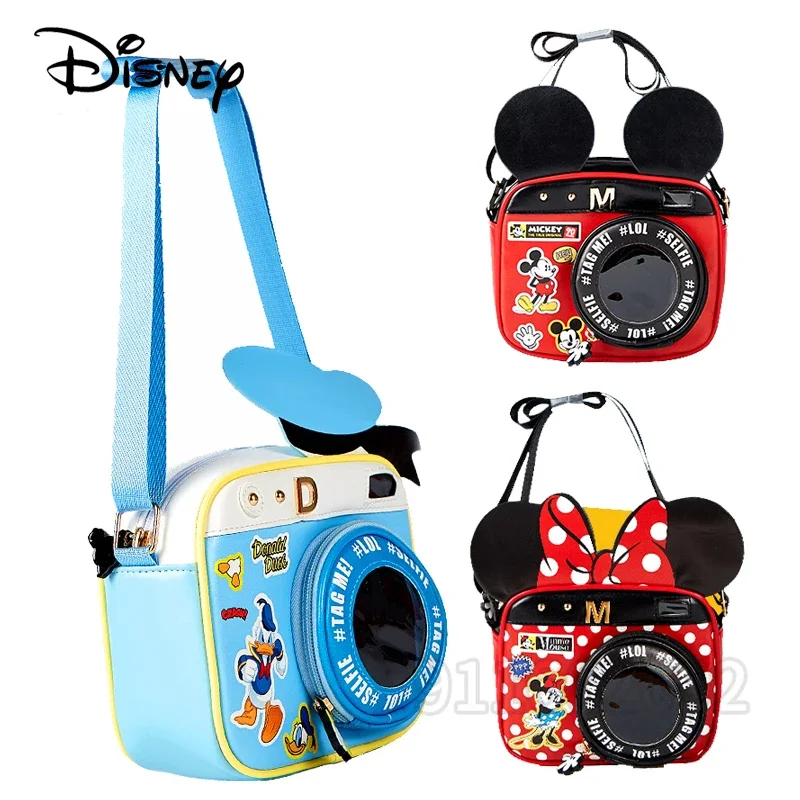 Disney Mickey New Children's One Shoulder Crossbody Bag 3D Luxury Cute Children's Bag Cartoon Fashion Children's Crossbody Bag