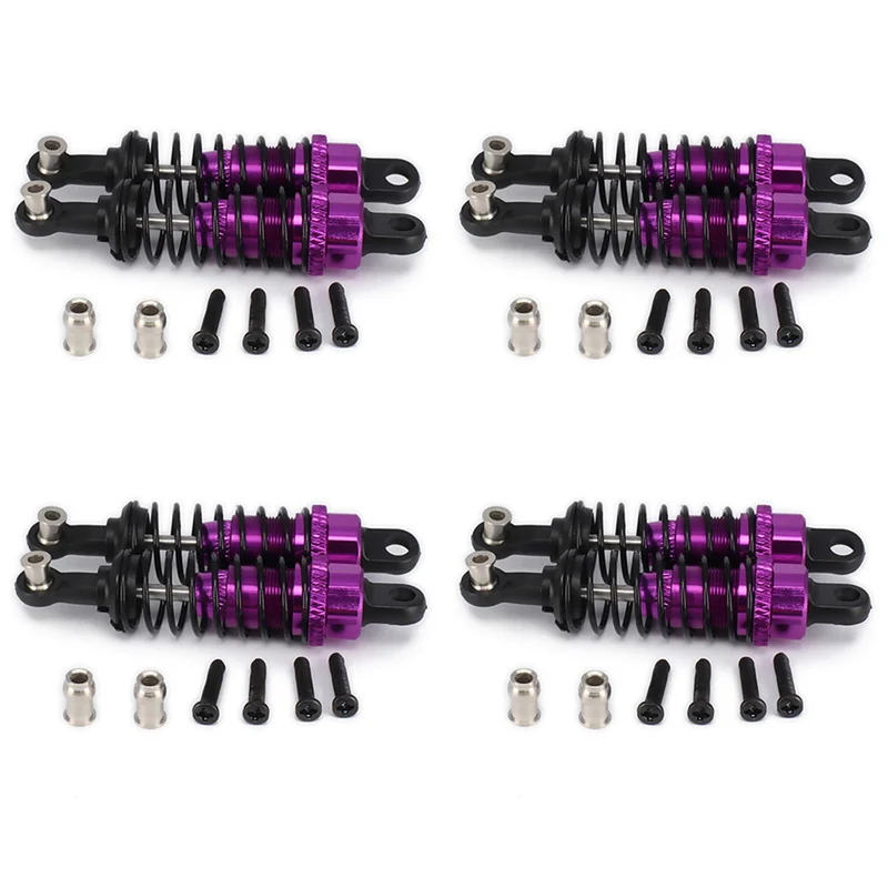

FBIL-8 Pcs Oil Adjustable 65Mm Shock Absorber Damper For 1/18 Wltoys A959 A969 A979 K929 Hpi Hsp Traxxas Losi Tamiya,Purple