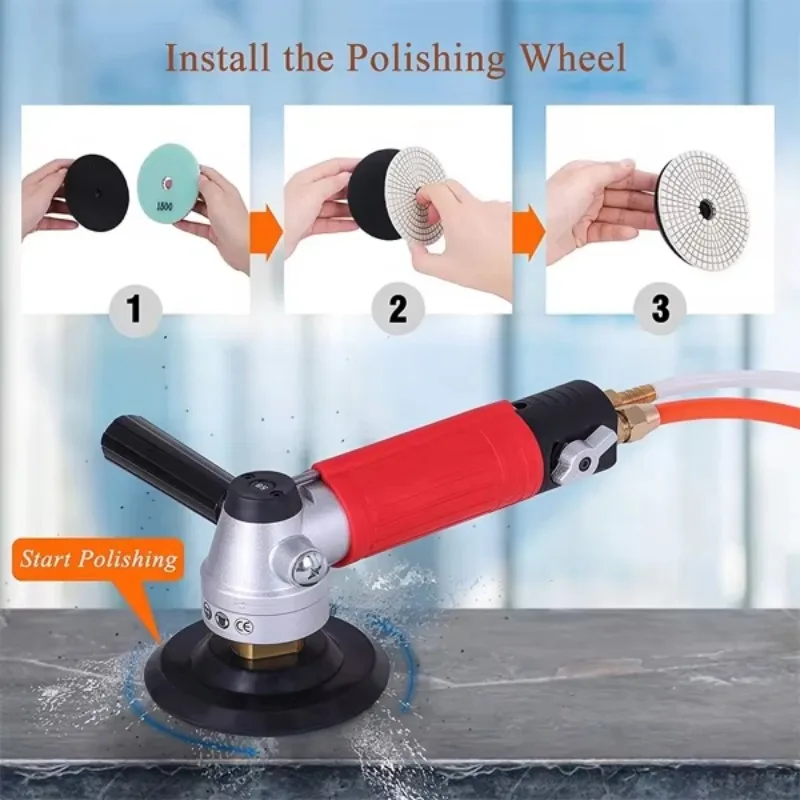 ماكينة تلميع يدوية متغيرة السرعة من Baixin لتلميع المياه الرطبة لتلميع السيارات بحجر الجرانيت والرخام