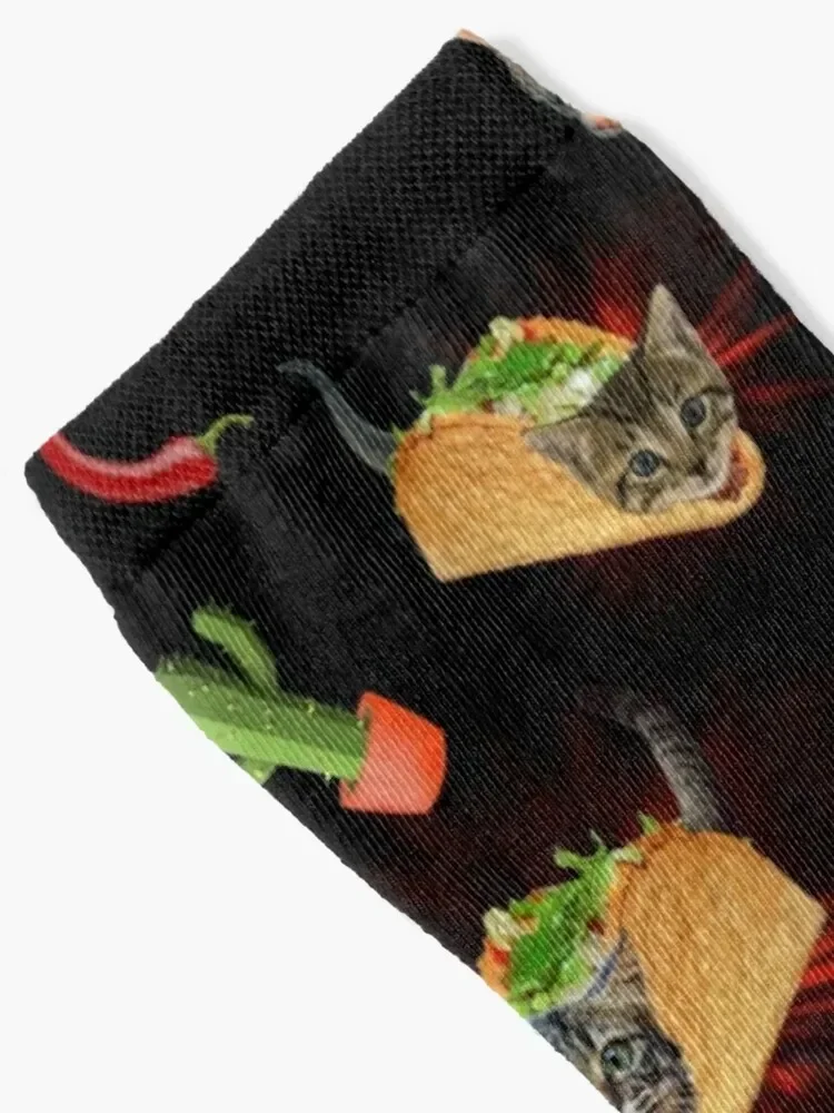 Exploding Taco Cats Socks cartoon custom Socks Male Women's