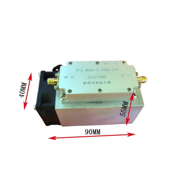 Módulo amplificador de potência PA de 2,4 GHz 10 W Módulo RF Amplificador RF Transmissão de imagem Extensor de controle de vôo