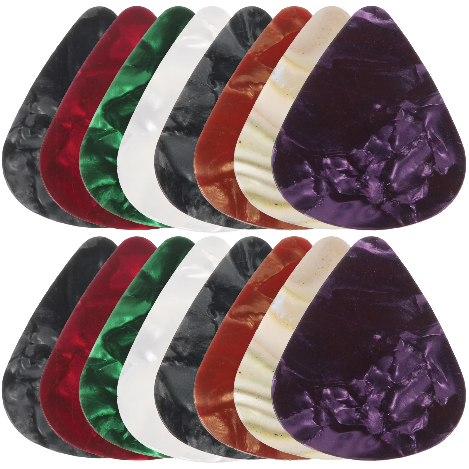 

30 Pcs Guitar Picks Colored Triangle Kit for Electric Ukulele Heavy Speed Accuracy Tone Multi Picks Set Sweet Gift Bass