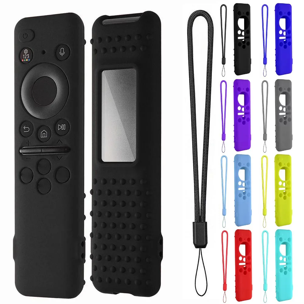 BN59-01432A 01432B Remote Control Covers with Lanyard Shockproof Silicone Protective Case for Samsung 8K Neo QLED HDR Smart TV