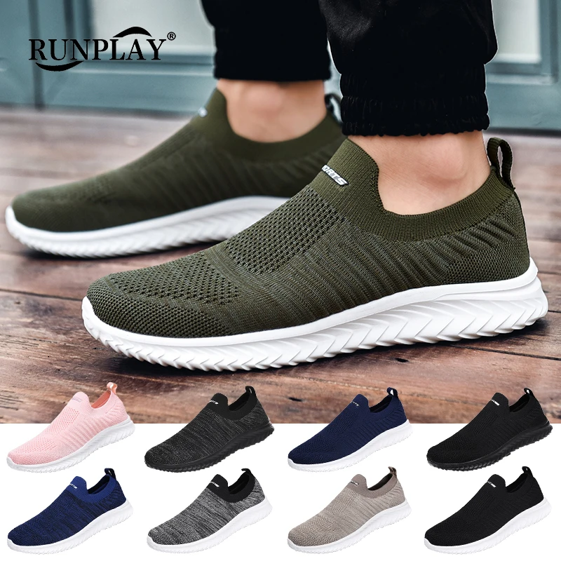 Superlight Men Running Shoes Breathable Woman Sports Shoes Soft Flats Sneakers Fashion Couple Casual Walking Shoes Large Size 46