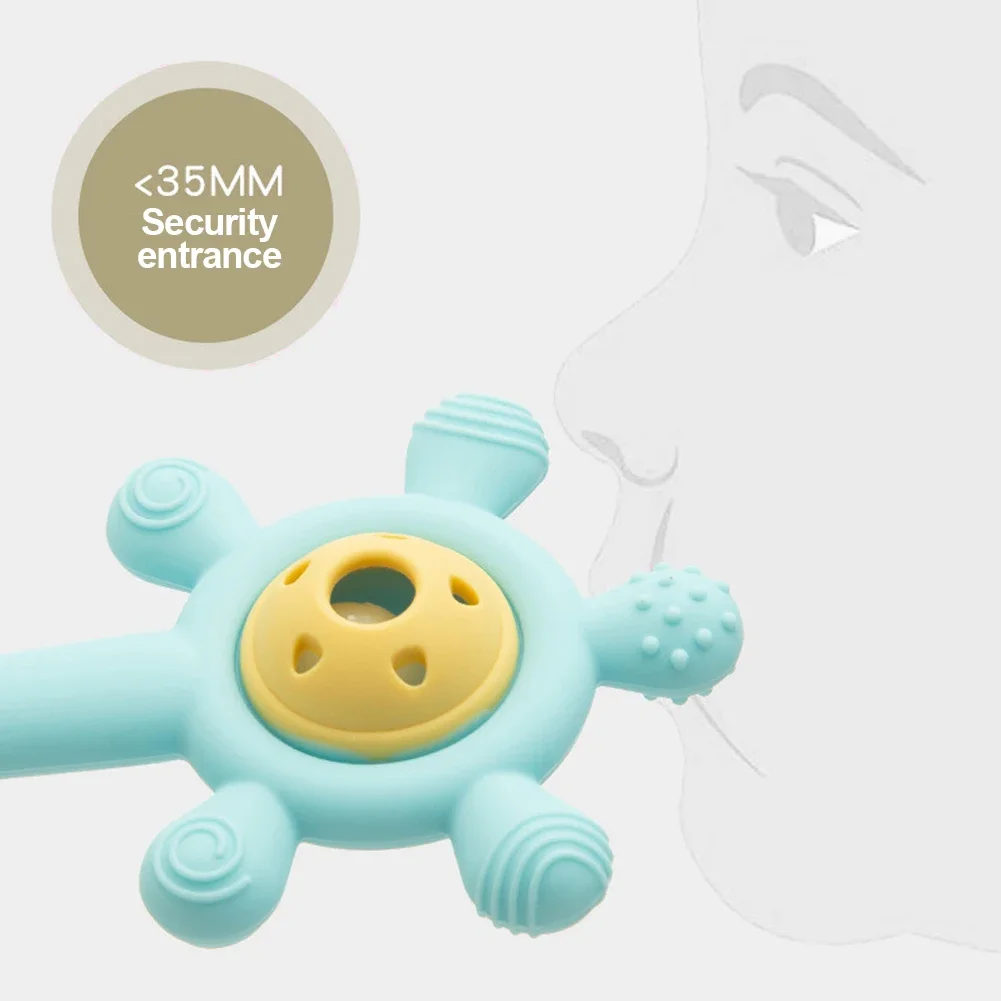 1 قطعة لون الحلوى الطفل سيليكون عضاضة حشرجة الموت اللعب آمنة حلقة التسنين الحسية للأطفال الصغار مضغ الأطفال الملحقات #6