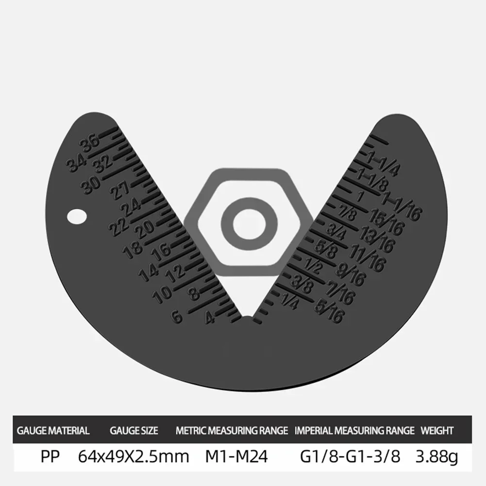 1pc Vite Bullone Dado Filettatura Misura Calibro Misura Dimensioni Da G1/8 A G1-3/8 Verificatori Ispezione Standard Metrico