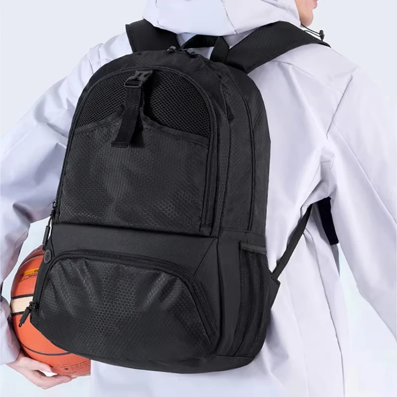 Basketball Backpack Sports Training Backpack with Independent Ball Compartment Independent Shoes Pocket Football Rucksack
