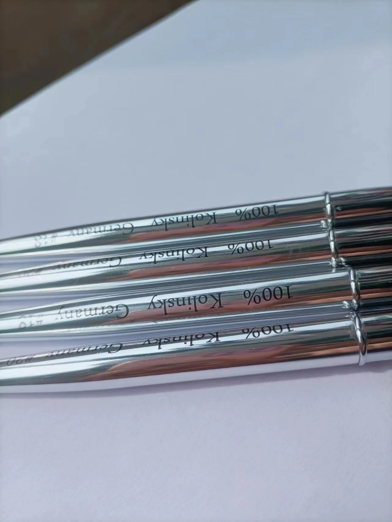 100% Kolinsky Acrylic Nail Brush Round Silver Handle Professional Manicuring Salon Quality for Polish Powder Size 14#-20#