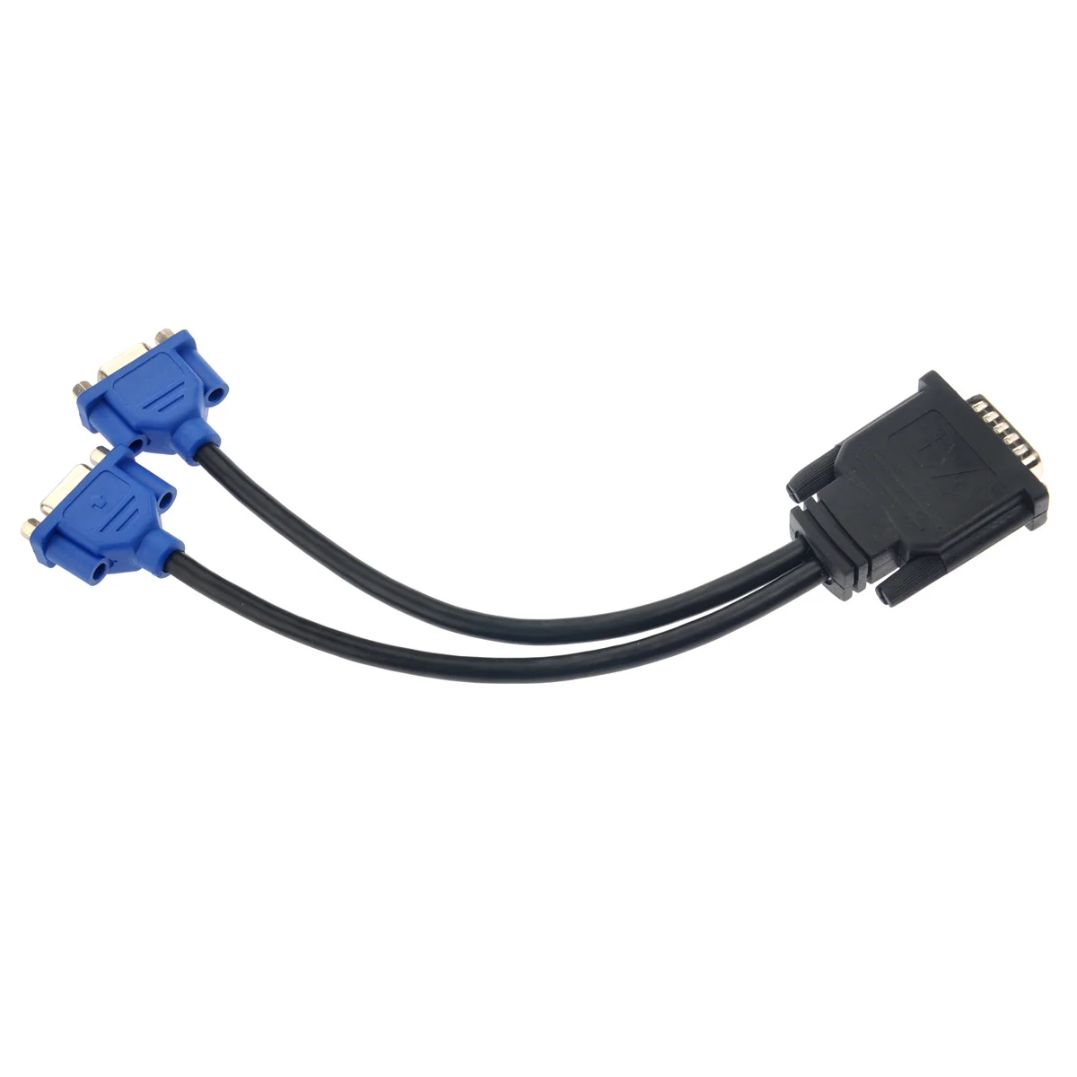 

-59 To Dual Vga Splitter Adapter Cable 59-Pin Male To 2 Vga Female Converter For Computer Black+Blue Video Cable