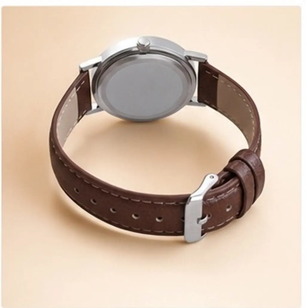 Men's Quartz Watch Brown Alloy Mesh Band White Dial Slim Elegant Dress Watch for Office Leisure Banquet Best Gift for Him Father