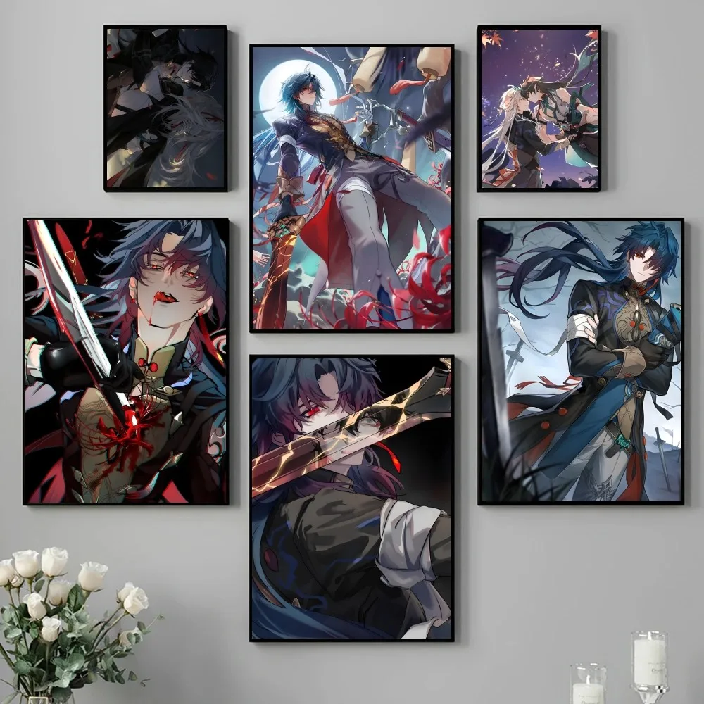 Honkai Star Rail Blade Poster, Game Anime, Papier Imprimé, Maison, Salon, Chambre, Entrée, Restaurant, 73 Art, Peinture, Décor, 1Pc