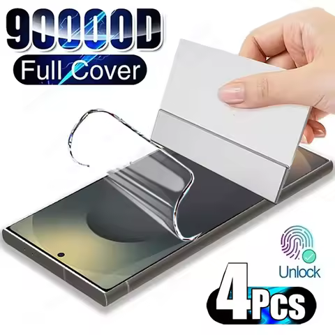 4Pcs Hydrogel Film For Samsung Galaxy S25 S24 S23 S22 S21 S20 Plus Ultra FE Screen Protector For Samsung S25 Ultra Cover Film