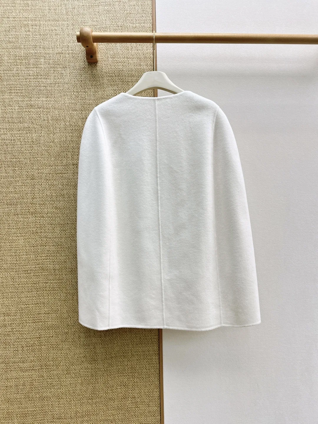 2026 Autumn Winter Minimalist Bat‑sleeve Cape Coat, Custom 10% Cashmere 90% Wool, Original Tailoring Elegant Women Outerwear