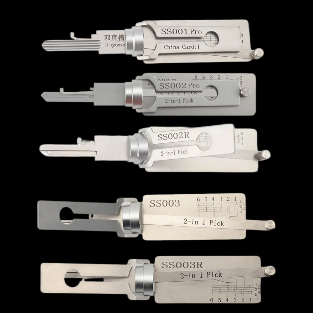 SS001 SS002 SS003 SS004 SS005 HOT sale Locksmith Tools for Door Lock Repair Tools ,Home Kit for Lock Lishi 2 IN 1 Door LockTools