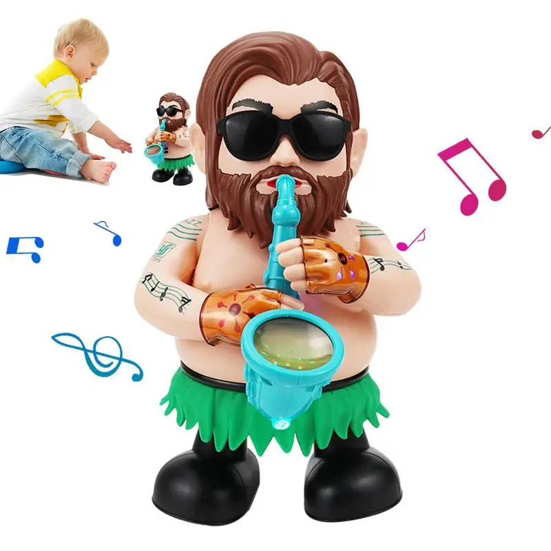 

Dancing Saxophone Funny Saxophone Player Man Saxophone Toy For Babies With LED Light And Music Wriggle Kids Toys For Home Decor