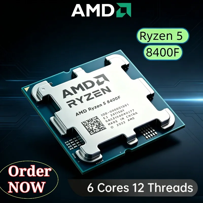 

AMD Ryzen 5 8400F New R5 8400F 6 Cores 12 Threads 4.2GHz 100% Brand New Desktop computer processor with AM5 Socket CPU