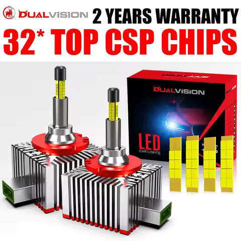 Dualvision 360 D3S LED Headlights HID D1S D3S D8S D1R D3R D Series 360 Degree CSP LED Bulbs Canbus Car Light 6000K 12V Plug&amp;Play