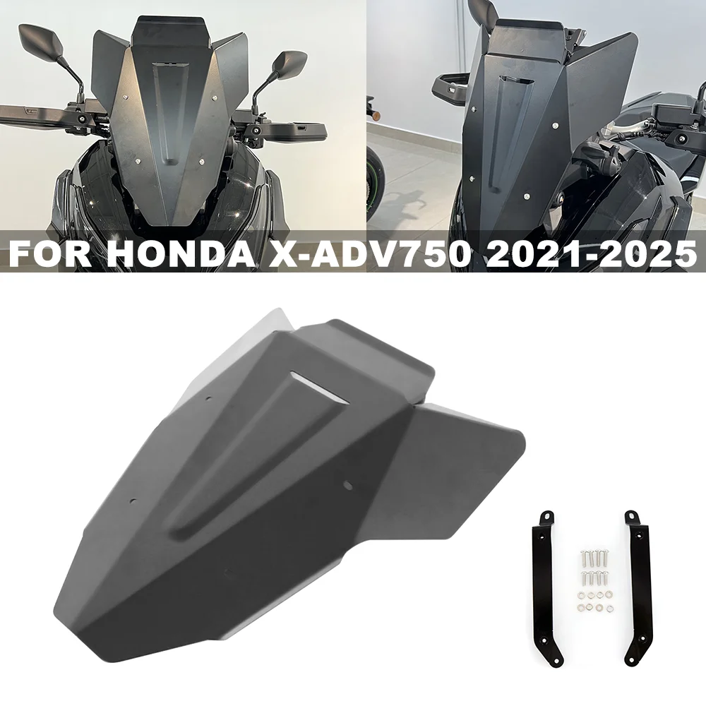 

FOR HONDA X-ADV 750 XADV750 2021 2022 2023 2024 2025 Motorcycle Front Windshield Windscreen Wind Deflector Aluminum Wind Guard