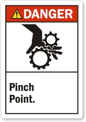 Ansi Pinch Point Vinyl Aluminum Weatherproof 12