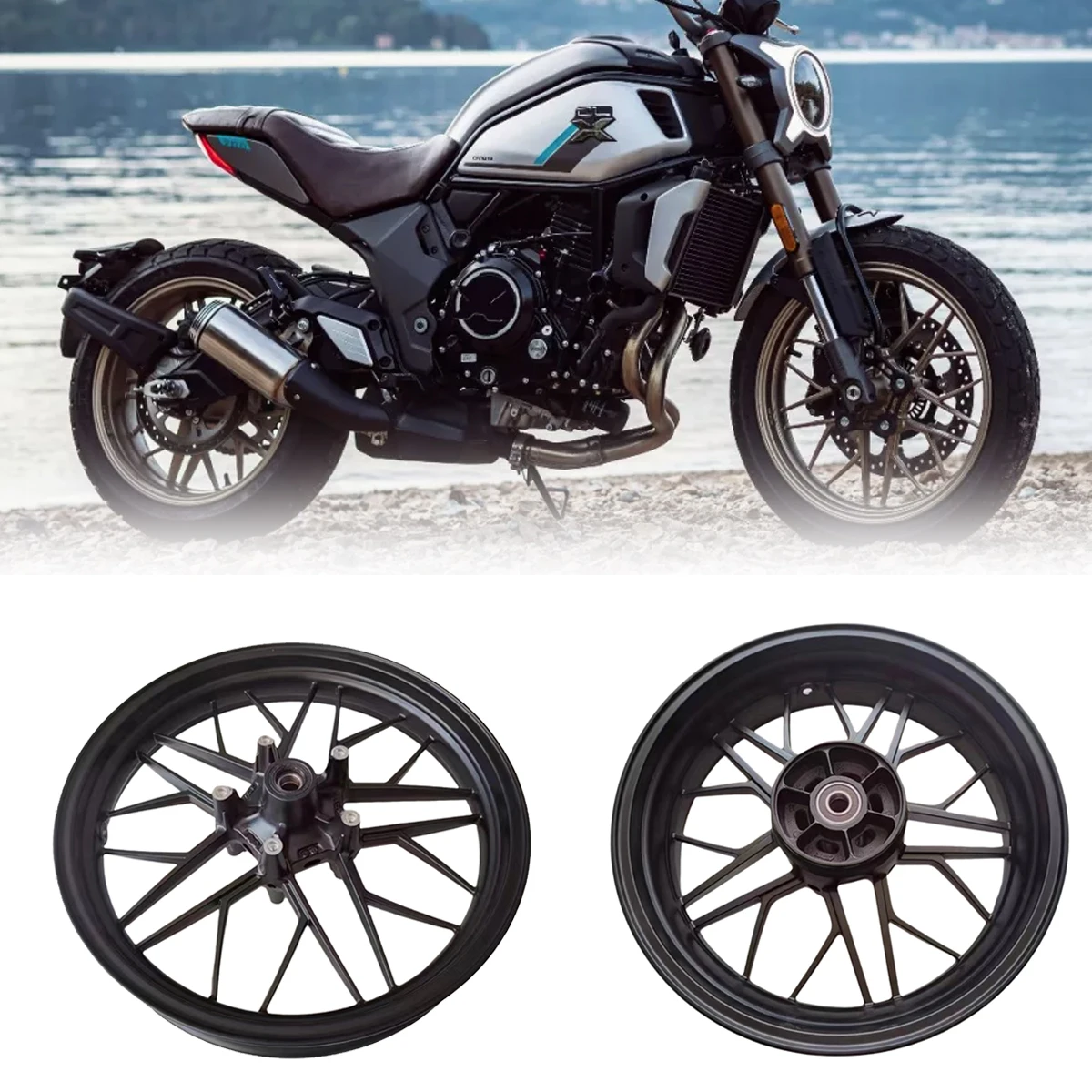 

Motorcycle CFMOTO CLX-700 front wheel hub front rear aluminum wheel steel rings Front wheel rim CL-X700 CLX700 700CLX CF700-2