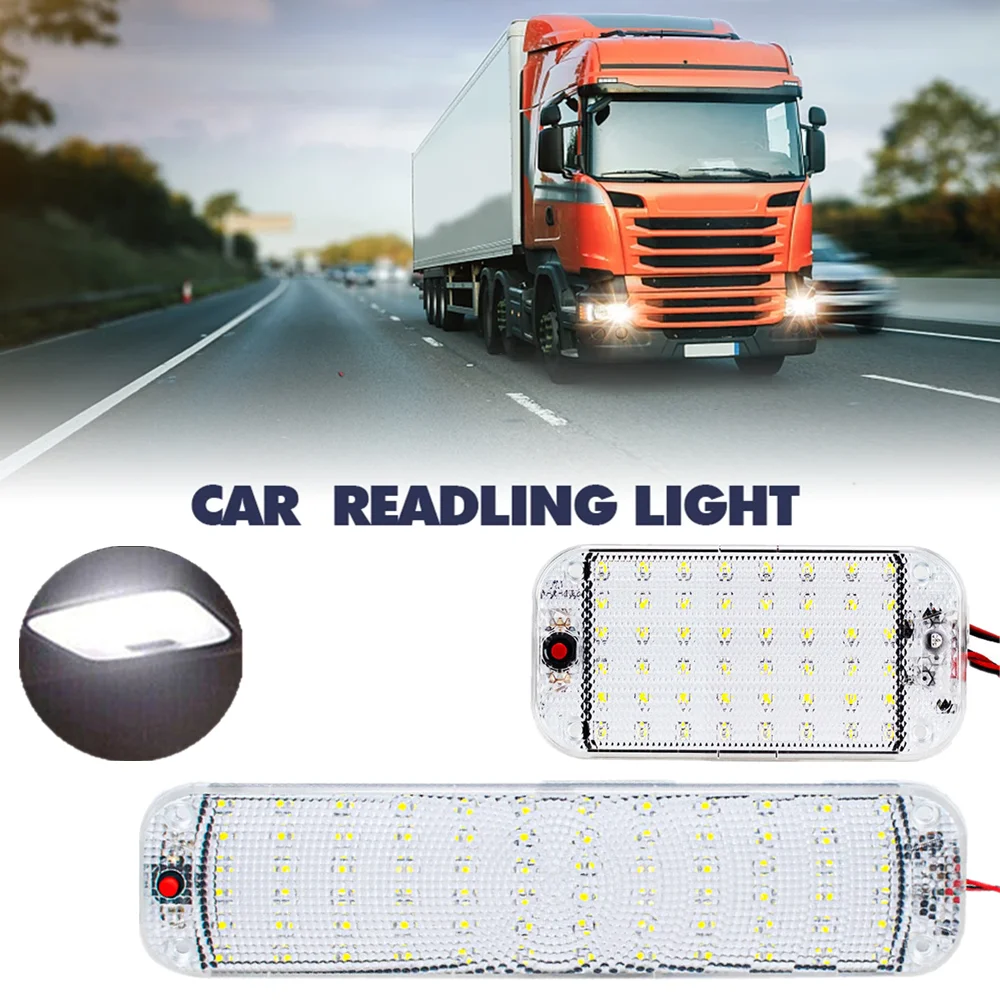 New 12-85V Car LED Light Reading Night Strip Light Neon Lights Automotive Ceiling Lamp with On Off Switch for Van Lorry Truck