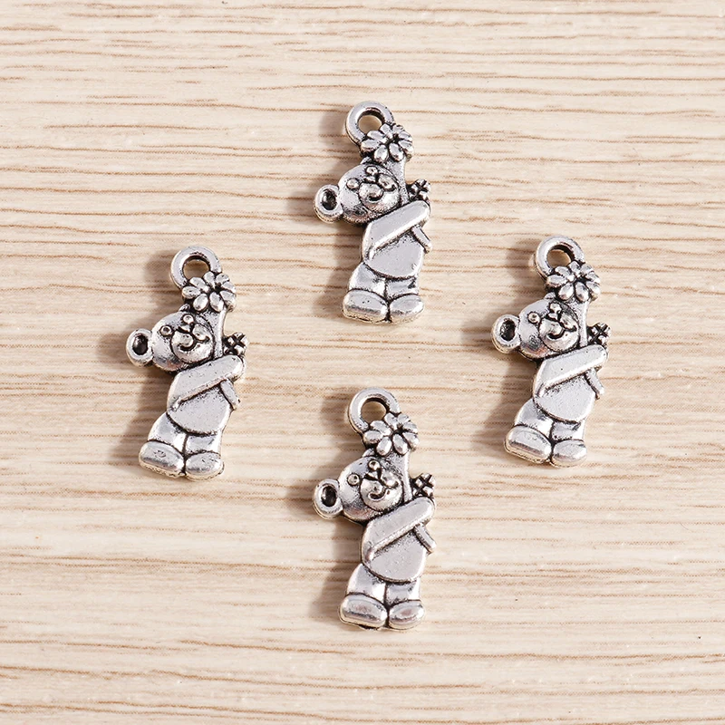 Tusember 20 Stück Legierungs-Anhänger in Form von Eule, Bär, Elefant und Pferd für Schmuck, Halsketten, DIY-Armbänder, Ohrringe, Zubehör und Bastelarbeiten – Detail 31