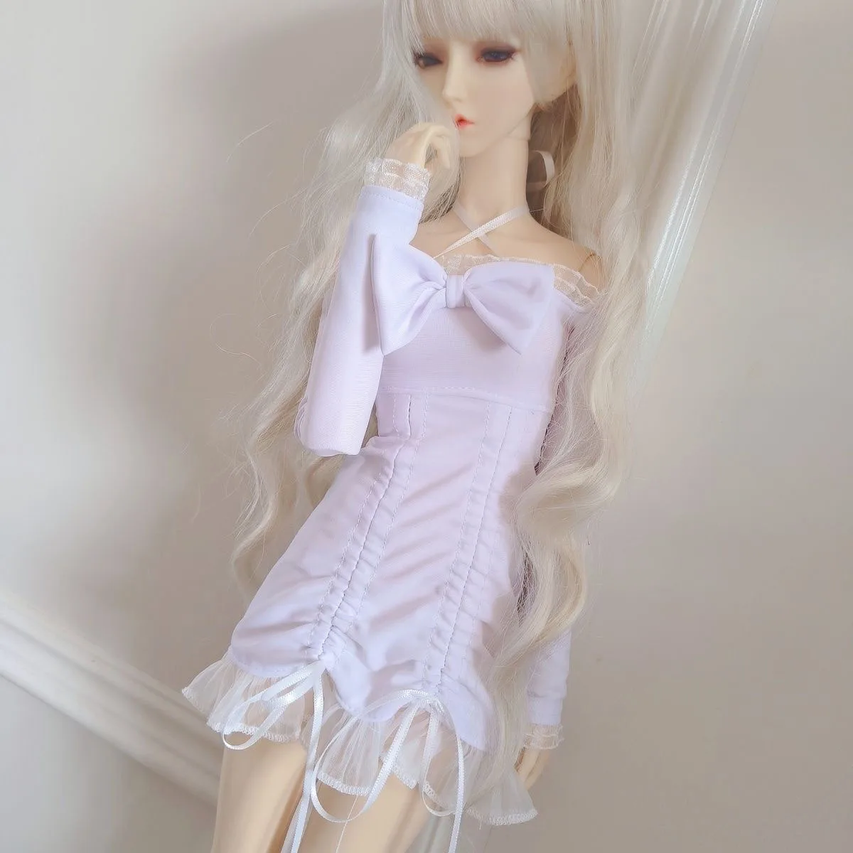 60cm Doll Clothes, 1/3 BJD Dress White Sexy Skirt Free Shipping