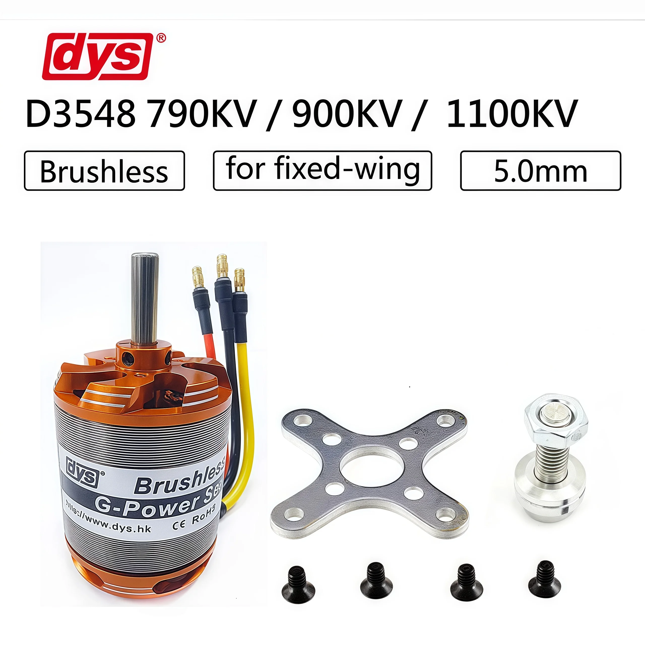 DYS D3548 790KV 900KV 1100KV Brushless Motor 3-5S For RC Fixed-wing Drones Multicopters Plane Helicopter