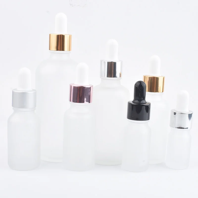 12X5Ml 10Ml 15Ml 30Ml 50Ml 100Ml Vorst Glas Druppelflesje Lege Cosmetische verpakking Container Flesjes Etherische Olie Flessen