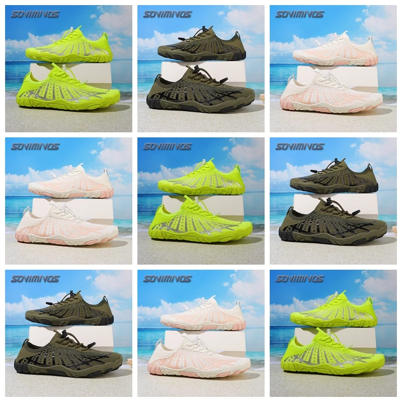 Unisex Swimming Water Shoes Men Barefoot Outdoor Beach Sandals Upstream Aqua Shoes Plus Size Nonslip River Sea Diving Sneakers