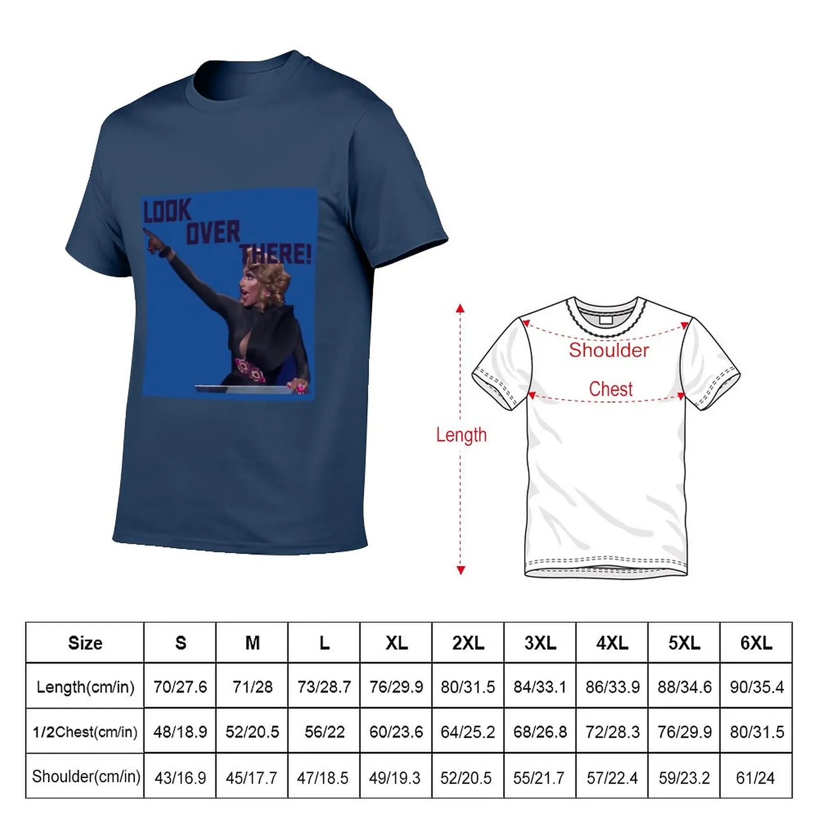 New LOOK OVER THETRE rupaul jaida T-Shirt oversized t shirt Short t-shirt t shirts men