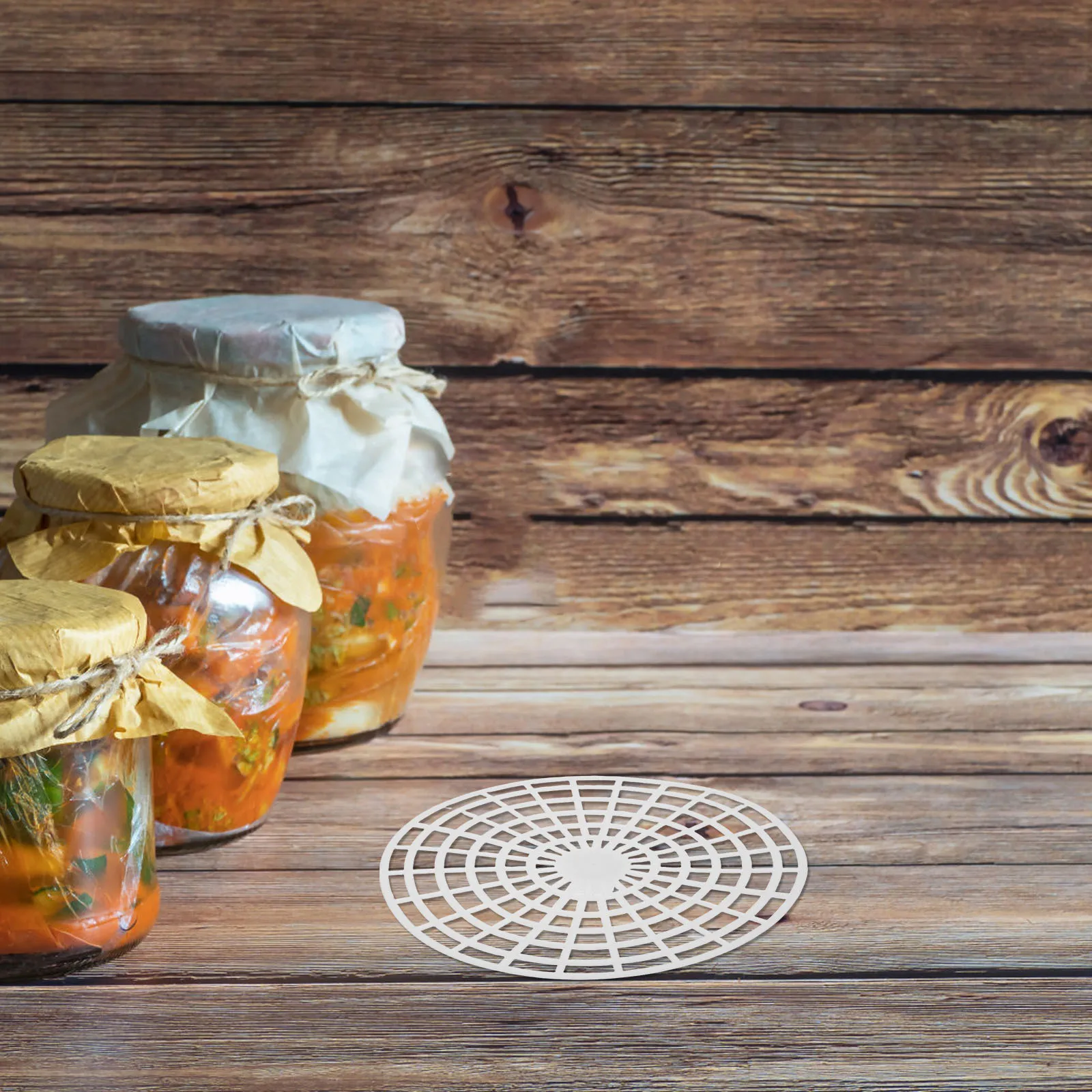 

5Pcs Pickling Press Plate Fermentation Jar Mesh Presser Wide Mouth Plastic Vegetable Press Tool Fermenting Fermenting Tools