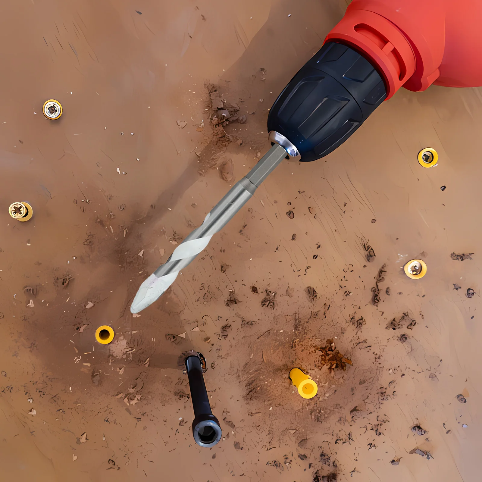 

Набор эксцентриковых сверлильных инструментов, 4 шт., специальные размеры (6 12 мм), идеально подходит для различных применений, включая плитку и скольчу.