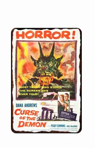 Curse Of The Demon Horror Film All Metal Tin Sign  8 x 12 Poster