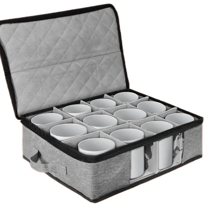 

Ящик для хранения кружек, разделенный многоцелевой ящик для хранения кружек, органайзер для хранения чайных чашек с разделителями, китайский ящик для хранения для домашней кухни