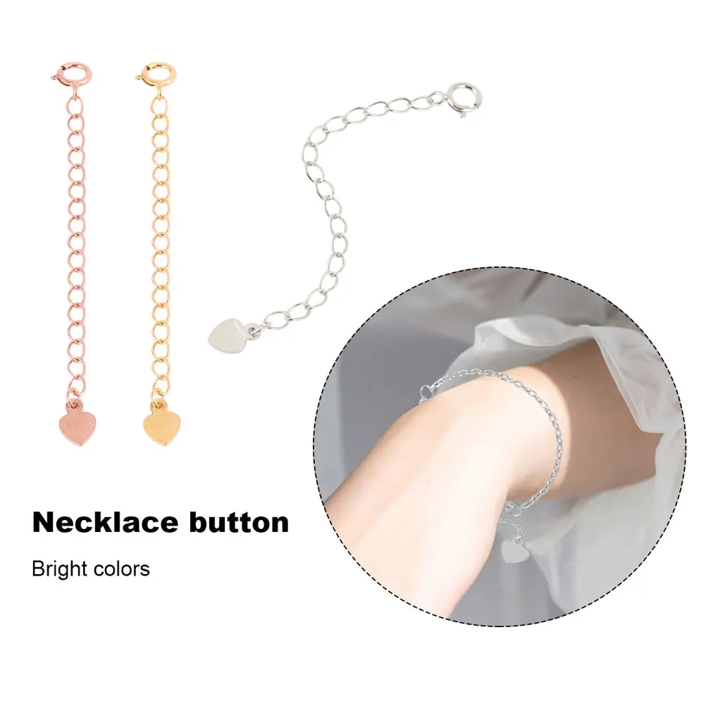 

3Pcs Necklace Extension Chain Sterling Silver Different Sizes for Necklace Bracelet Anklet Jewelry Accessories