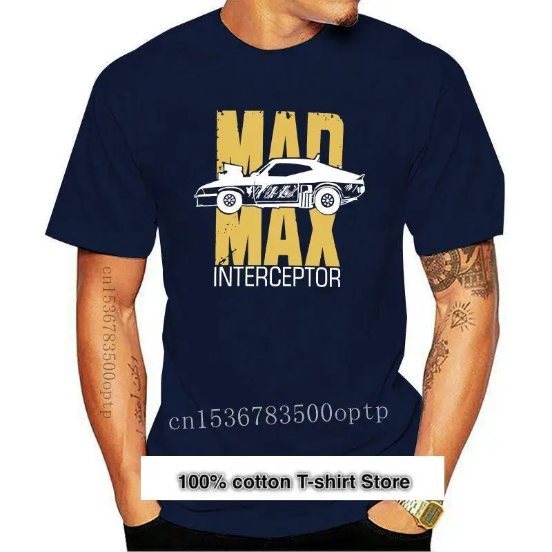 Camiseta negra de Mad Max Interceptor Max para hombre, camisa de muselina del ejército, talla S 3Xl, novedad de 2024