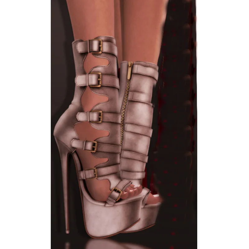 

Solid Matte Leather Platform Sandals Peep Toe Thin High Heel Sexy Fashion Summer Casual Big Size Woman Shoes Zapatillas Mujer