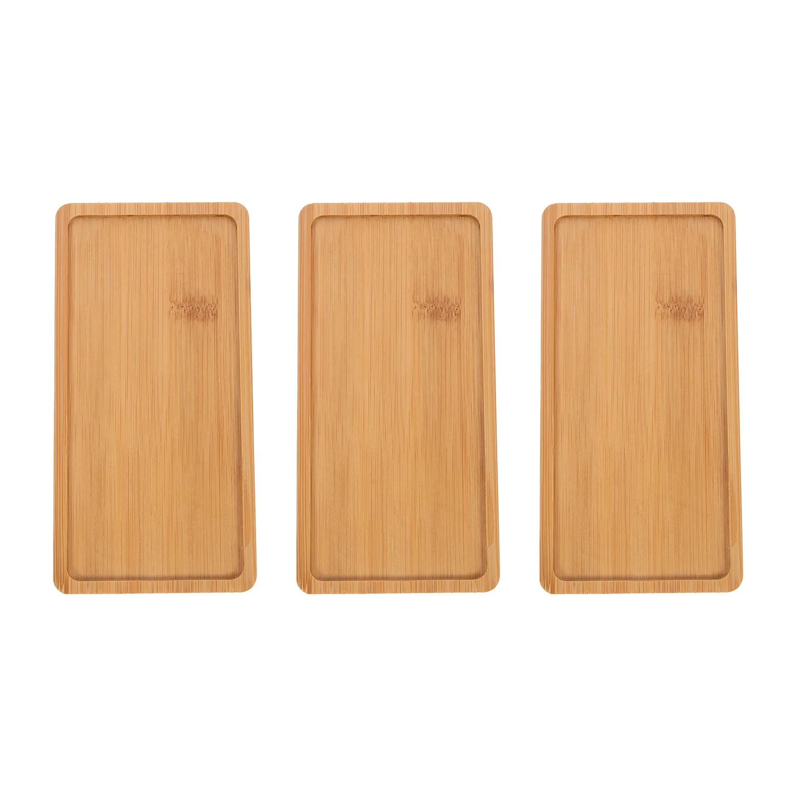 3Pcs Bamboo Flowerpot Trays Decorative Plant Bases Stable Potted Plant Holders for Indoor Centerpieces Succulent Pot