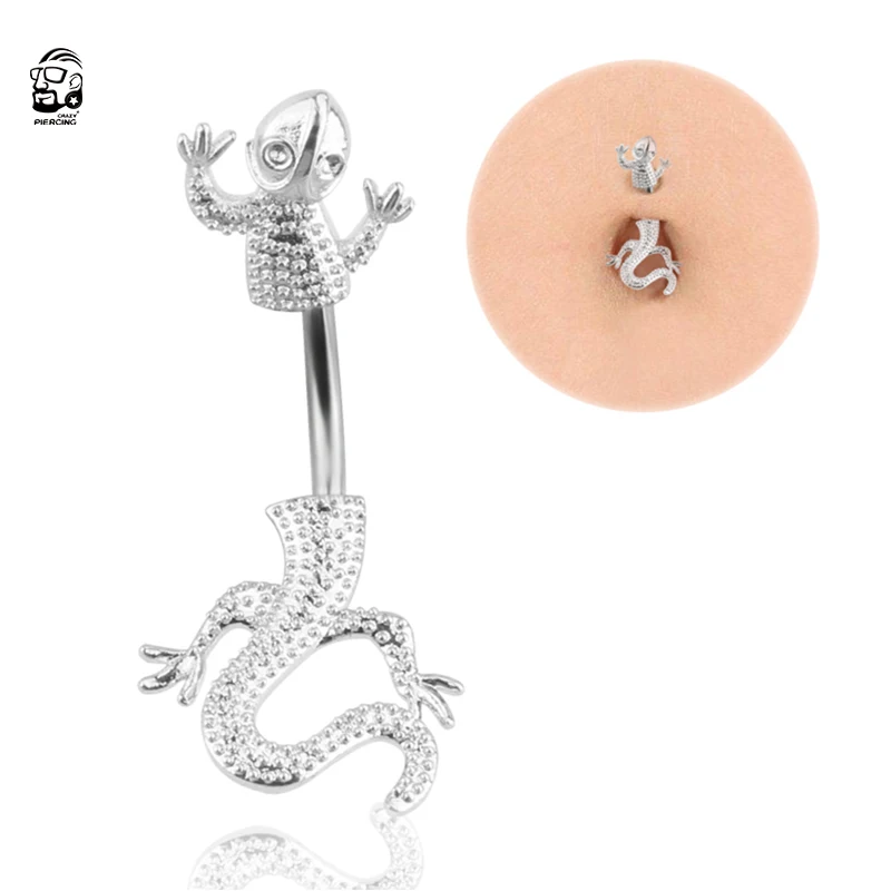 Animal Series Lizard Octopus Bee Navel Belly Button Rings Surgical Steel Butterfly Dangle Belly Piercing Ombligo Women Jewelry