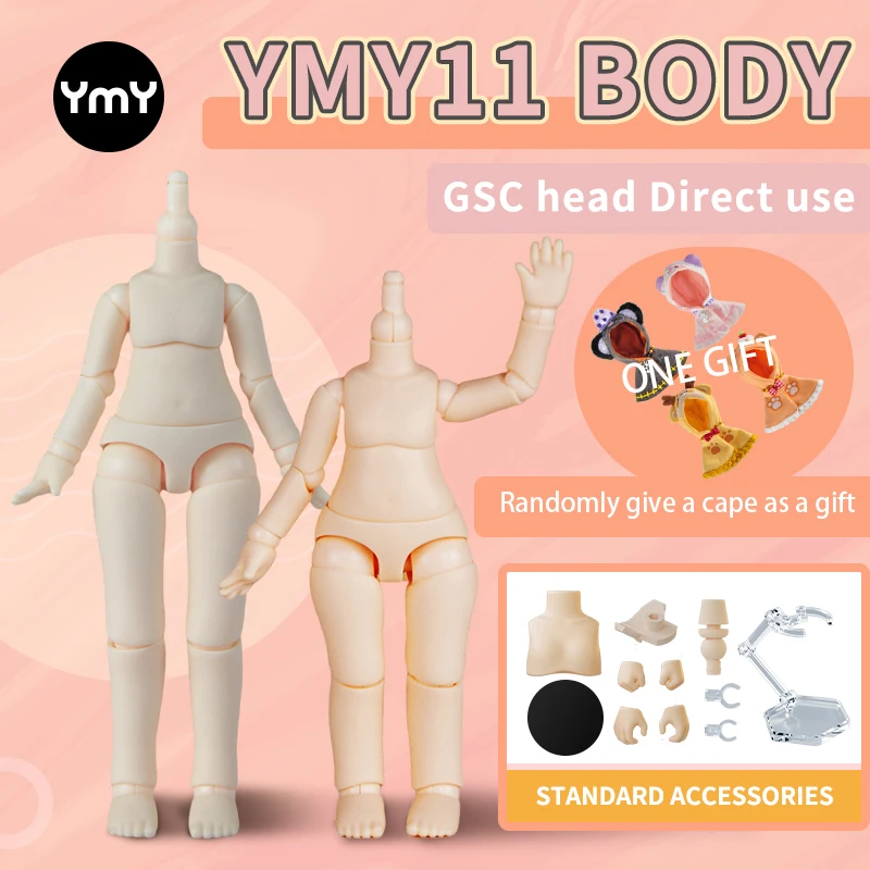 YmY Ob11 Doll Body with gift doll clothes for Gsc Head 1/12bjd Obitsu 11 Replacement Joint Hand Toys Accessories