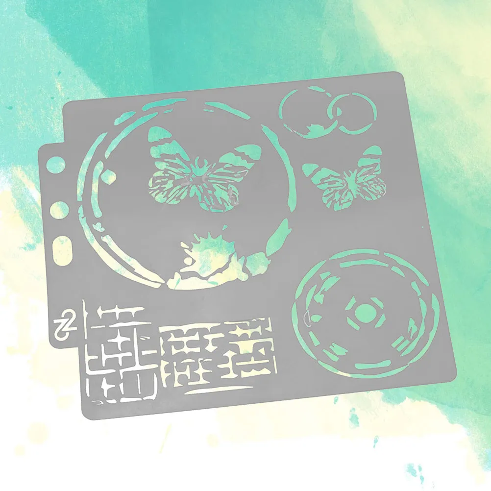 Assorted Pattern Drawing Stencil Hollow Out Art Painting Template Waterproof Washable Plastic for Scrapbooking DIY Craft School
