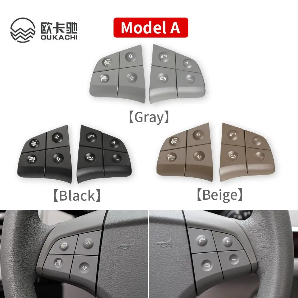 Left+Right Car Steering Wheel Switch Control Button Replacement for Mercedes Benz W164 ML350 ML500 W251 R300 R350 16482079109116