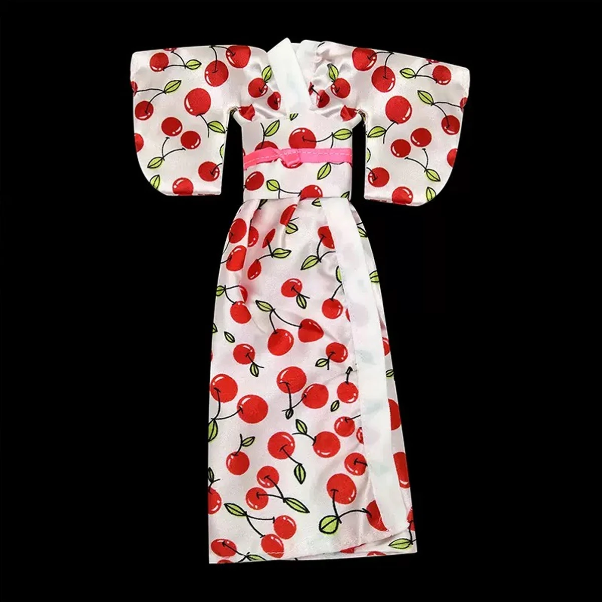 Ropa y accesorios para muñecas de 11,5 pulgadas/30cm, Kimono elegante con estampado de cereza, juego de muñecas de vestir a la moda, juego de simulación DIY