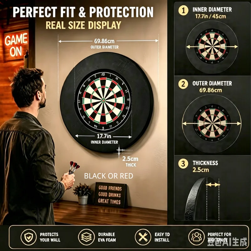 Thick EVA Dart Target Protector - 450cm/17.72inch Size for Adult/Professional Darts Training