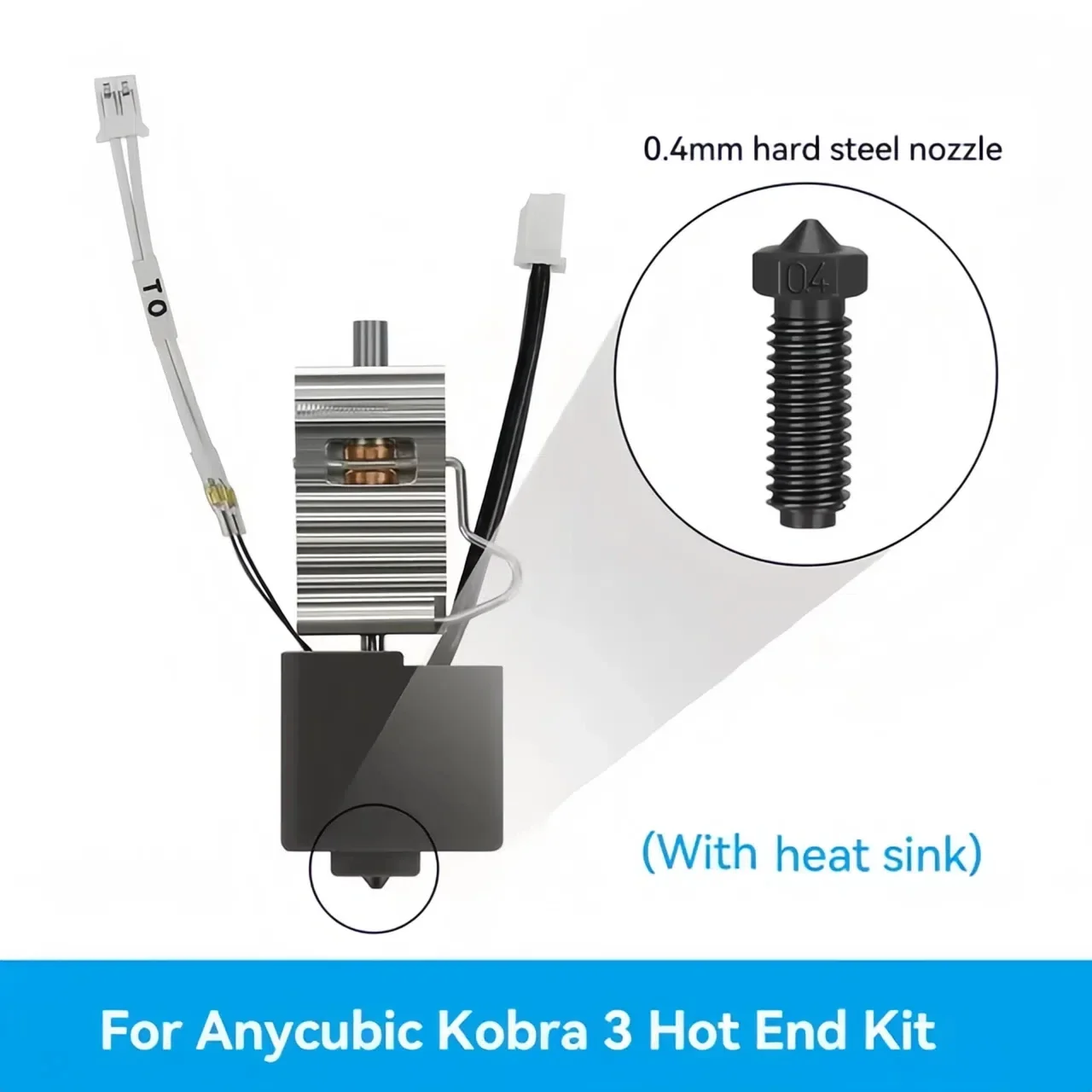 Anycubic Kobra 3/Kobra 3 コンボホットエンド用モーターアクセサリーカッター Kobra 3/3 コンボプリントヘッドオリジナル押出機アセンブリ