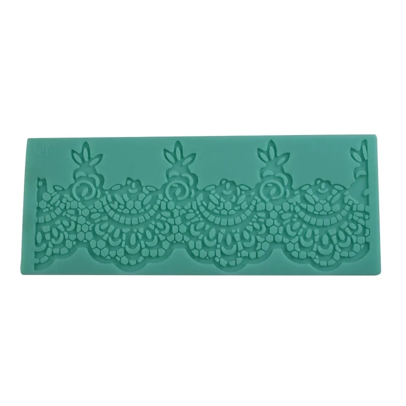 Aomily Flower Lace Skirt Cake Mold Wedding Cake Silicone Fondant Mold Mousse Brim Decor Sugarcraft Icing Mat Pad Pastry Baking