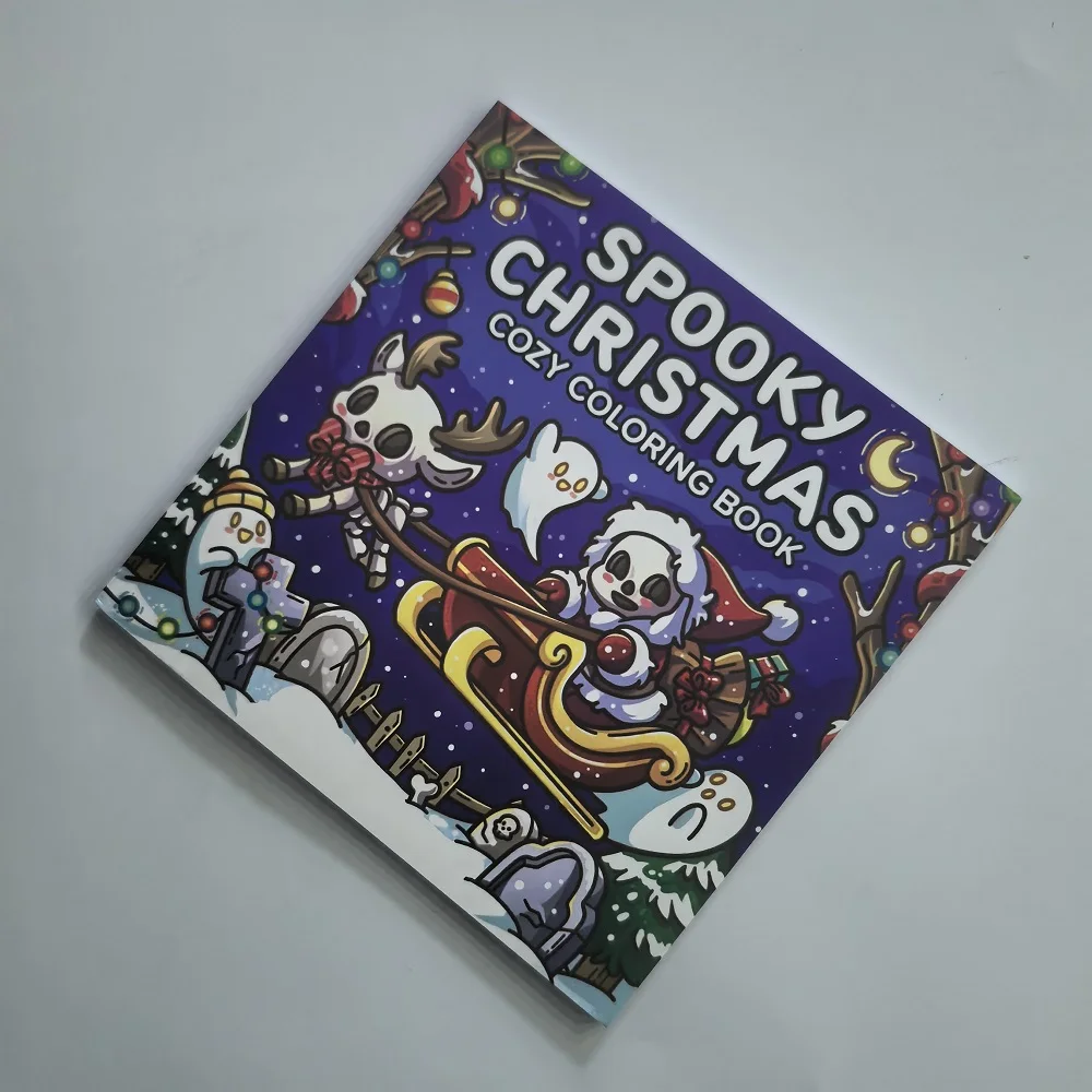 Spooky Christmas Cozy Coloring Book for Adults Cute Drawing Perfect Gift Party and Birthday